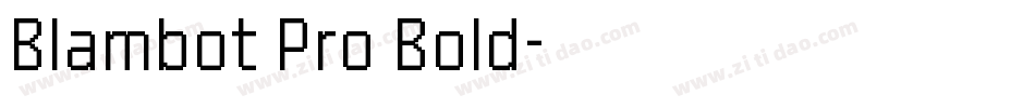 Blambot Pro Bold字体转换